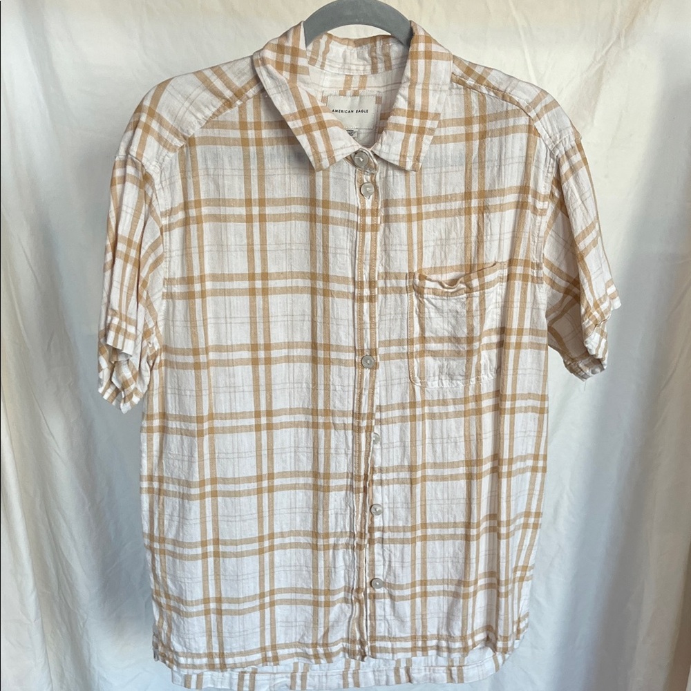 😻5for$15😻 American Eagle SS button down M